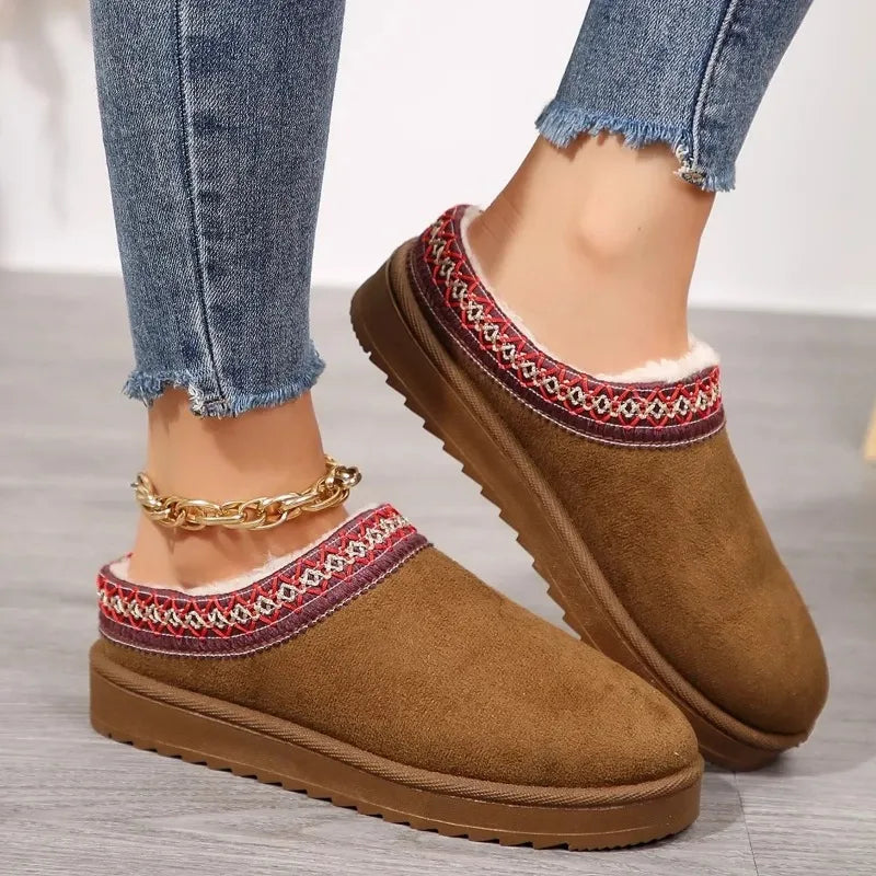 New Cashmere Warm Thick Sole Heelless