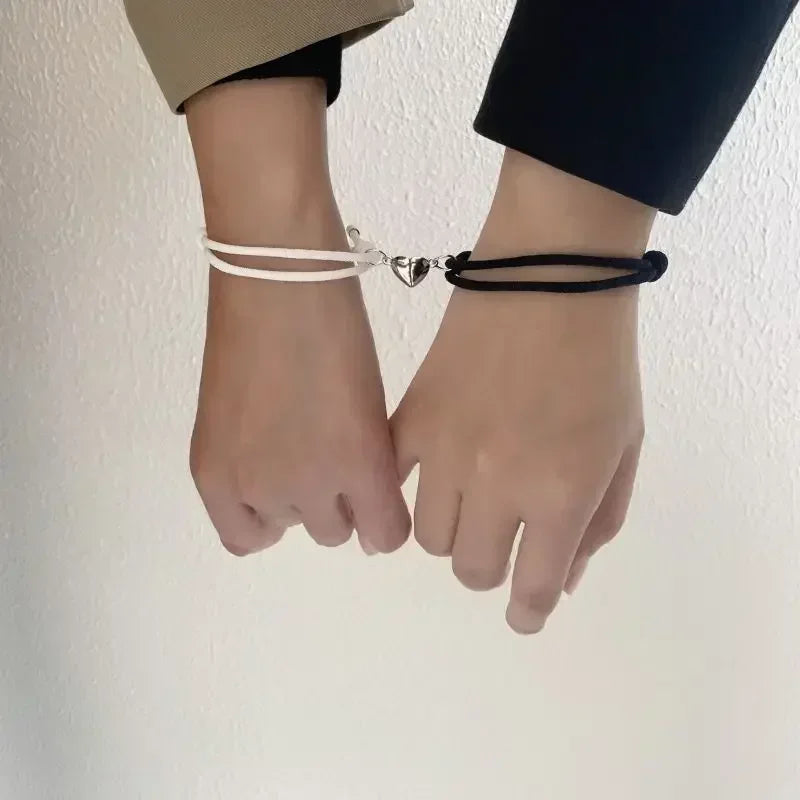 2PCS Black White Bracelets Set