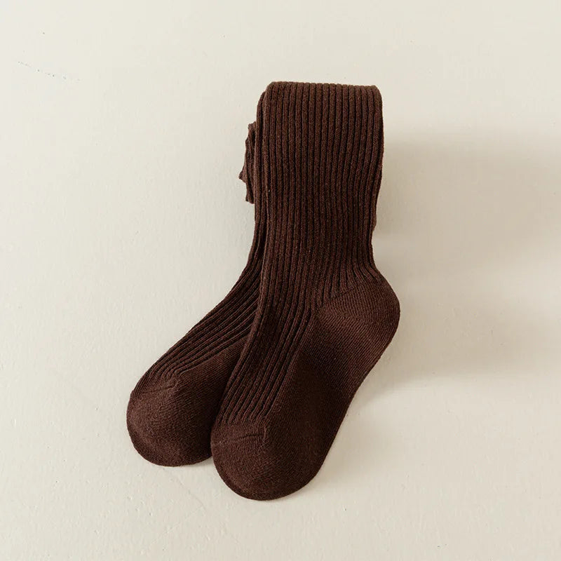 Autumn Girls Tights Warm Solid Color Cotton Stockings