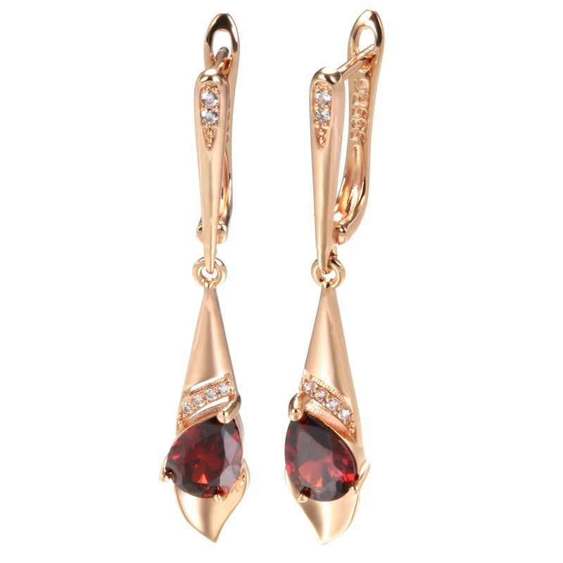 Women Rose Golden Elegant Bride Wedding Fine Jewelry