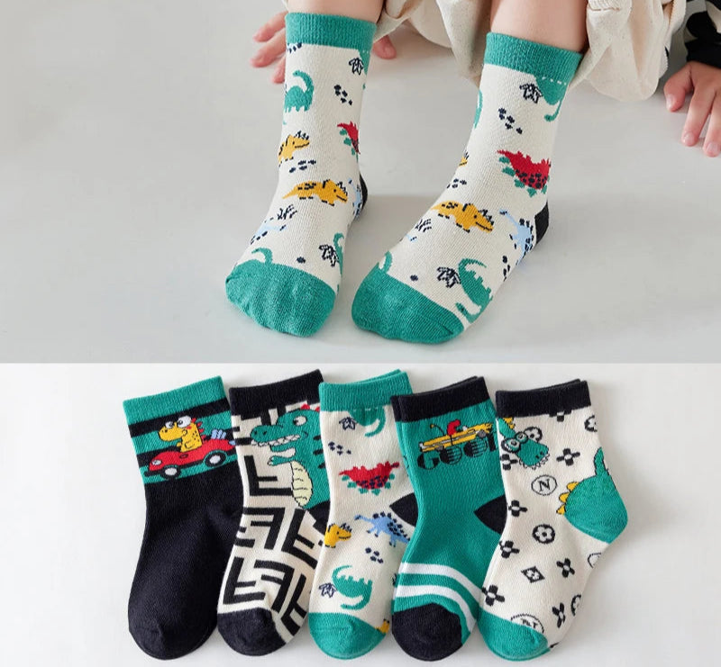 Boy Cartoon Cotton Knitted Sports Socks