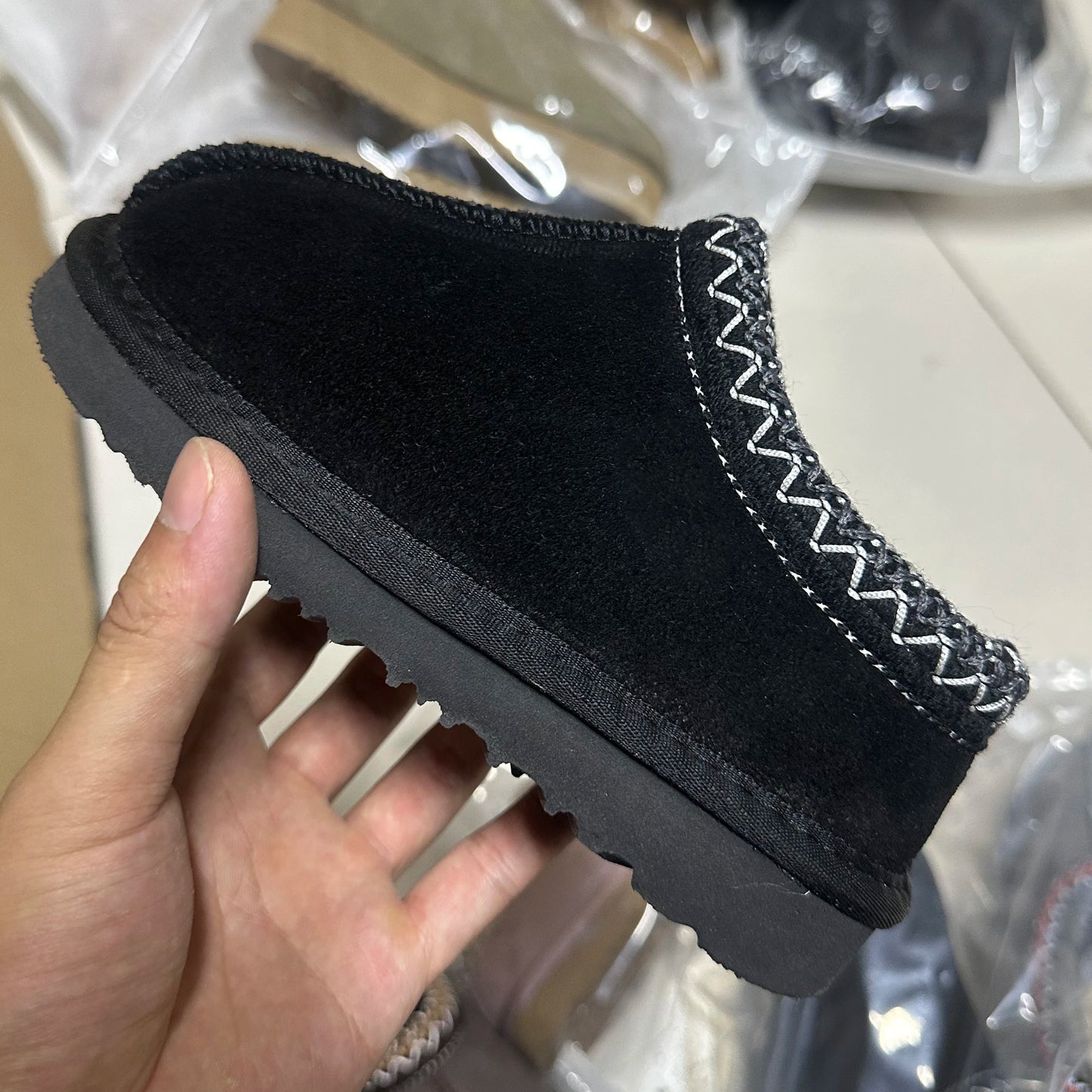 New Winter Kids Cowhide Suede Snow Boots