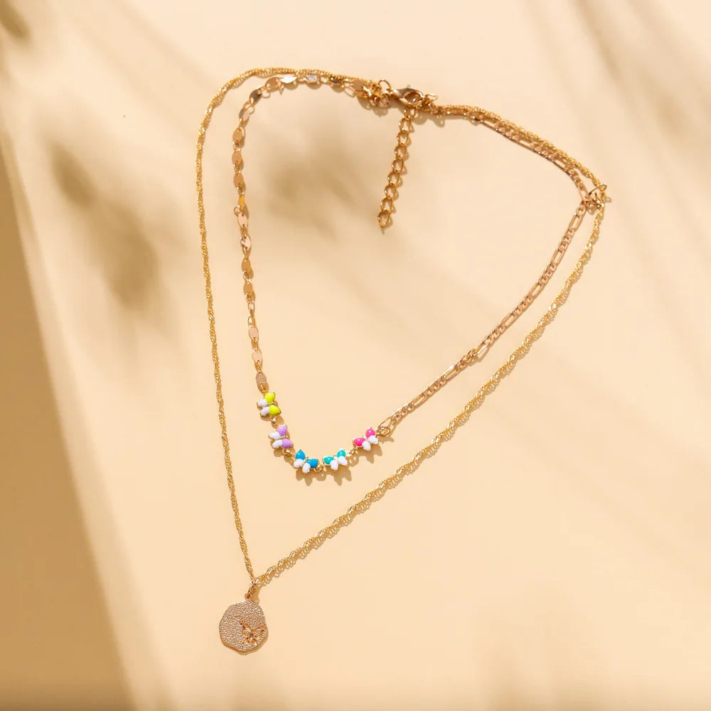 New Double Layer Daisy Flower Clavicle Necklace