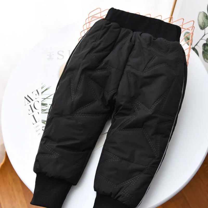 Children Thick Plus Velvet Thicken Denim Pants