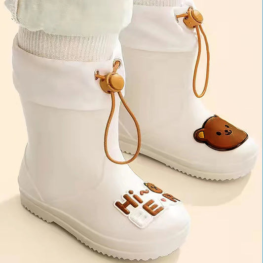 Baby cute bear cartoon tightening strap boots