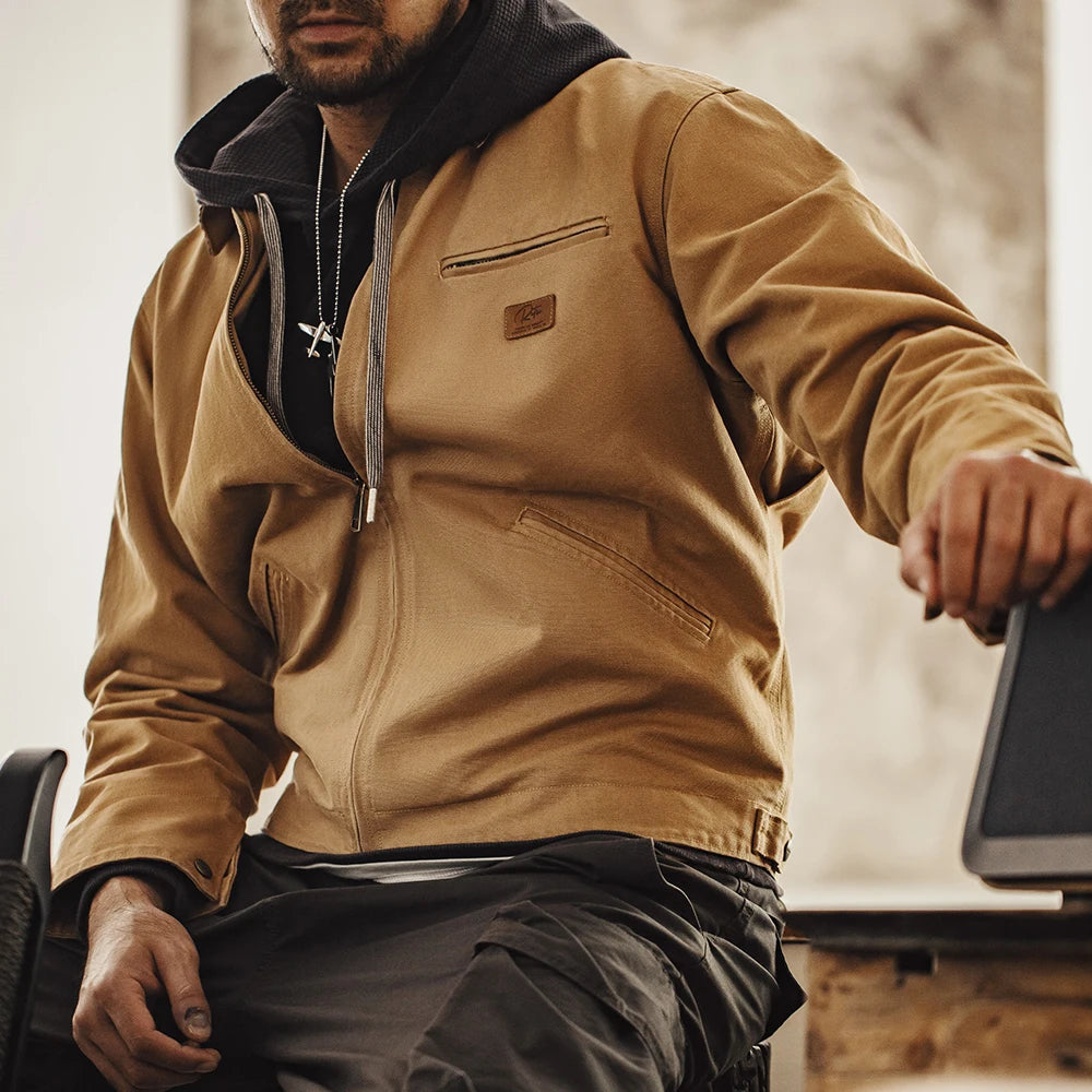Neue Maden Retro Canvas Detroit Jagdjacke