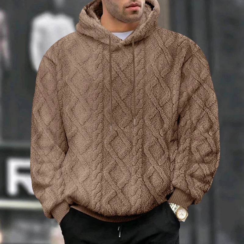 Herren High Street Jacquard doppelseitige Samt Kapuze
