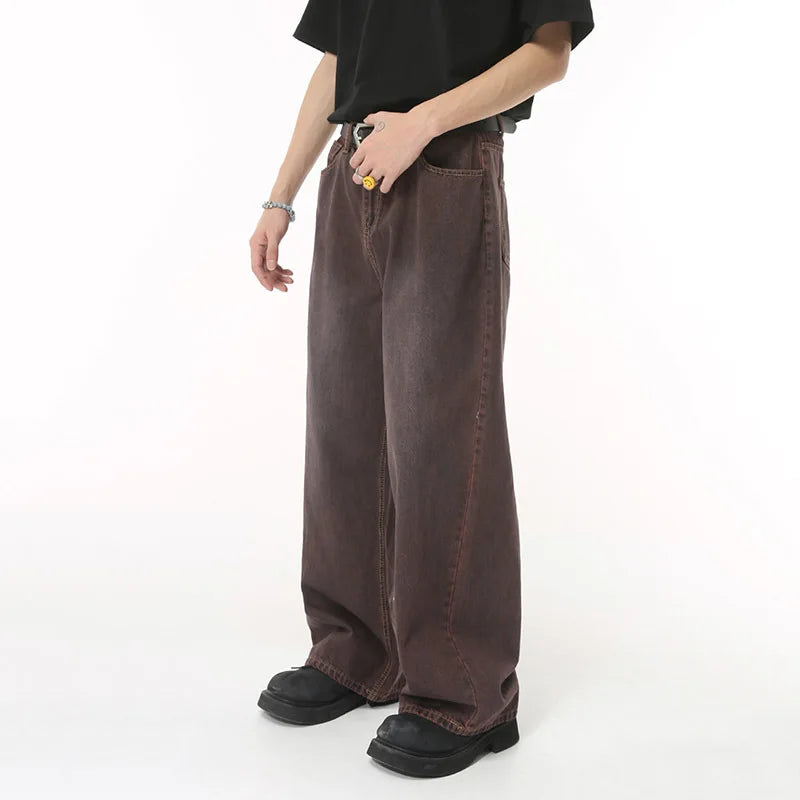 Autumn New Wearproof Straight Tube Denim Pants