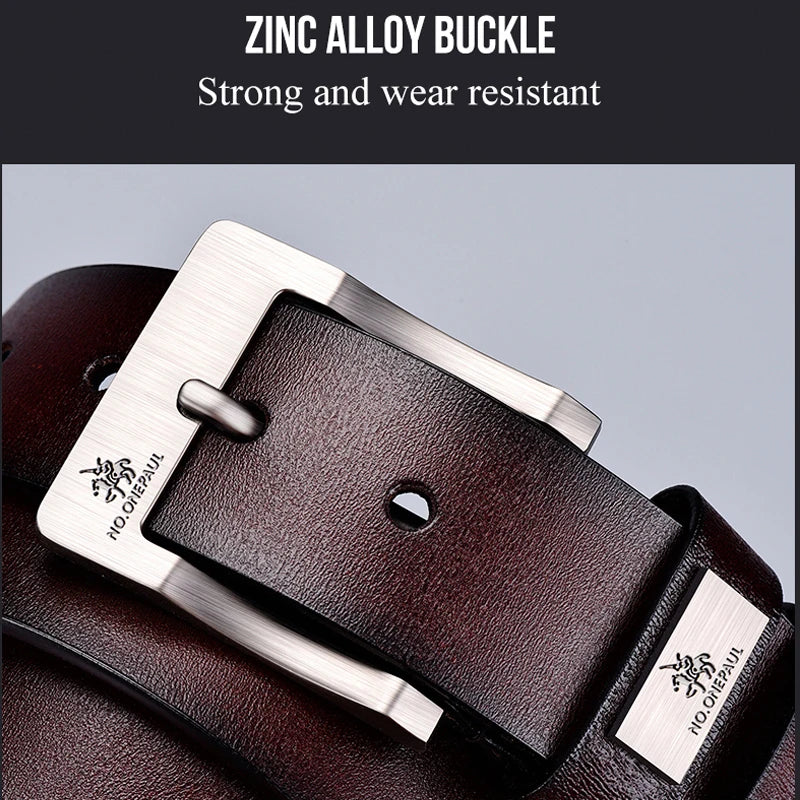 New Men's Cow Leather Luxury Strap Belts
