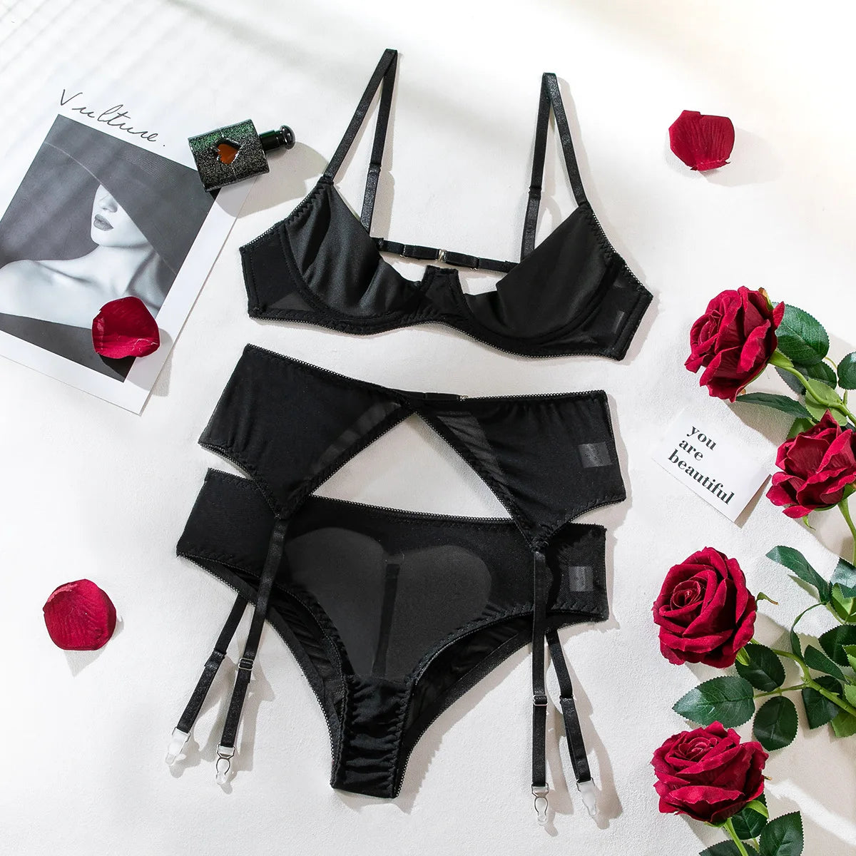 New Sexy Underwire Push Up Bra Brief Set