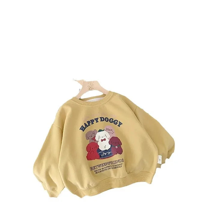 Autumn Cartoon Printed Kids Boys Hoodie