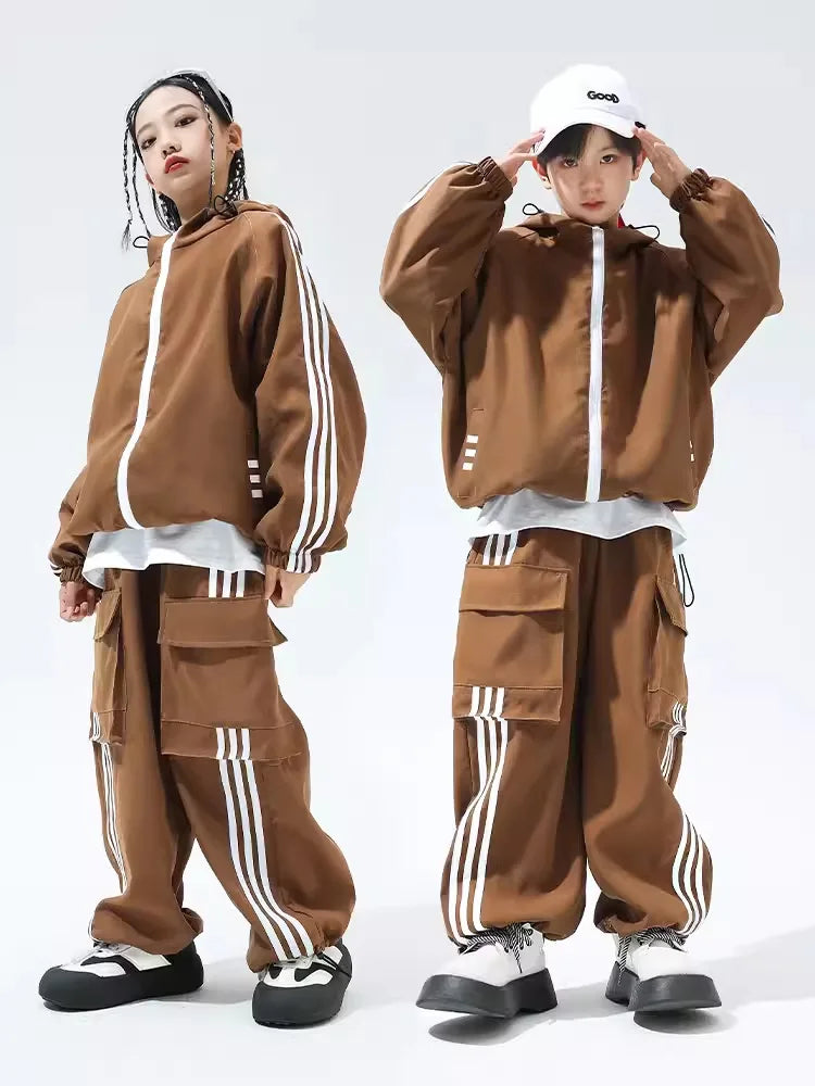 New Hip Hop Bomber Jacket Cargo Sport Pants