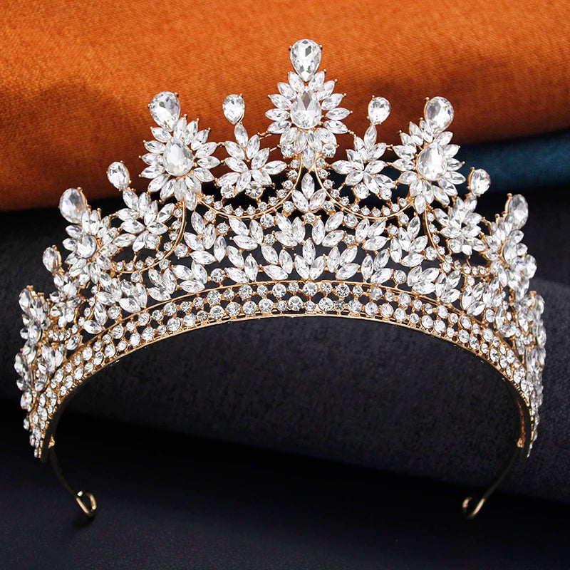New Crown Royal Queen Tiaras and Crowns Wedding Hair Jewelry