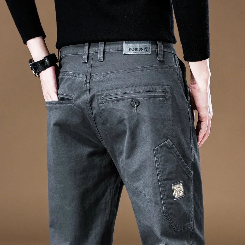 Herbst Neue Herren Baumwolle Jogging Cargo Lange Hose