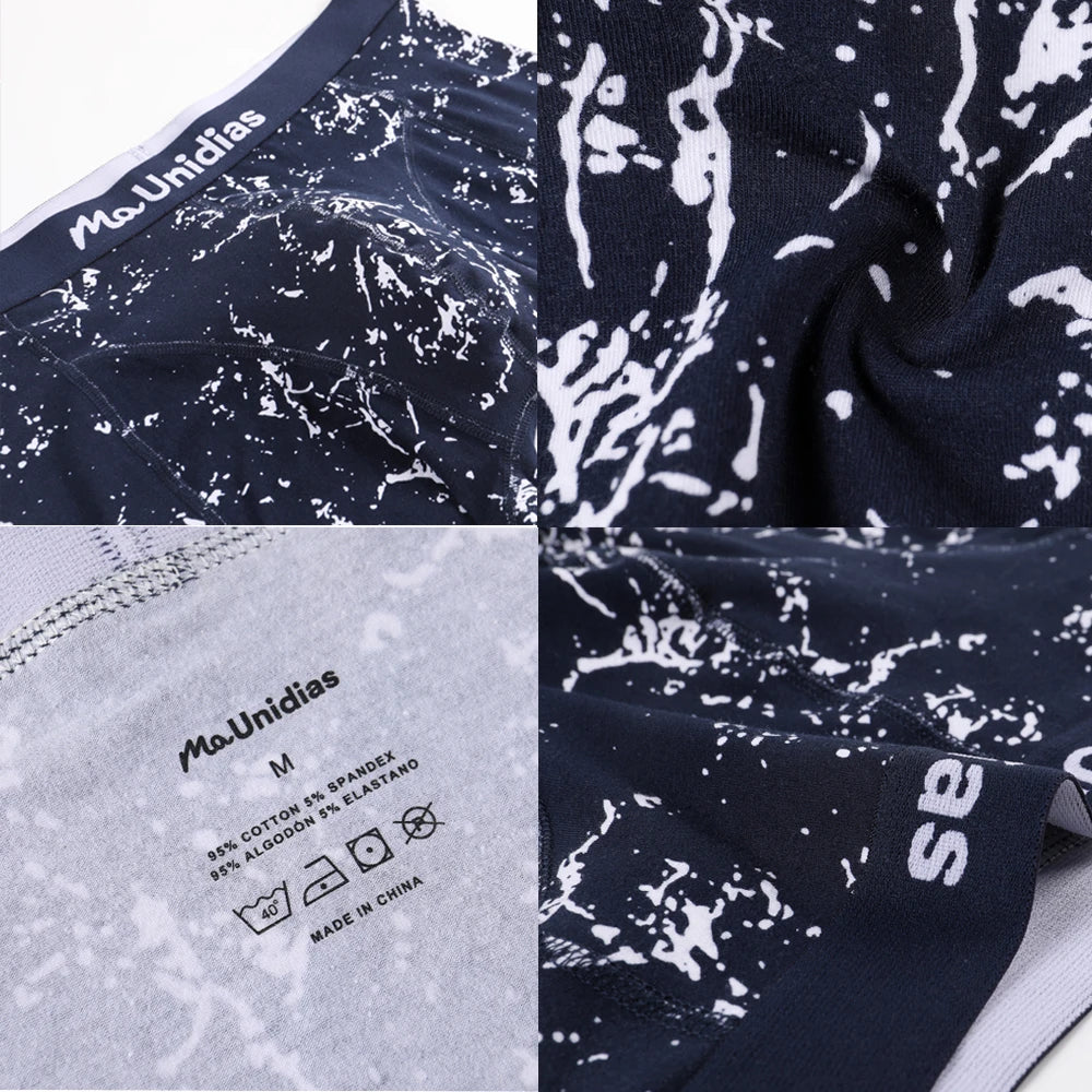 Baumwoll-Boxershorts mit Aufdruck für Herren