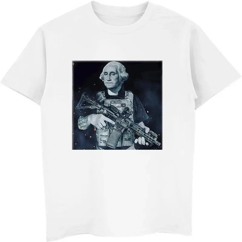 Heißer Verkauf George Washington 1776 Verfassungs T-shirt Männer Kurzarm