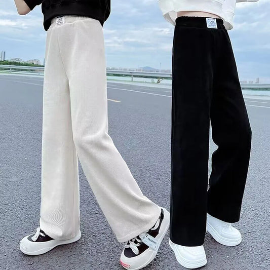 Children's Corduroy Casual Straight Leg Pants