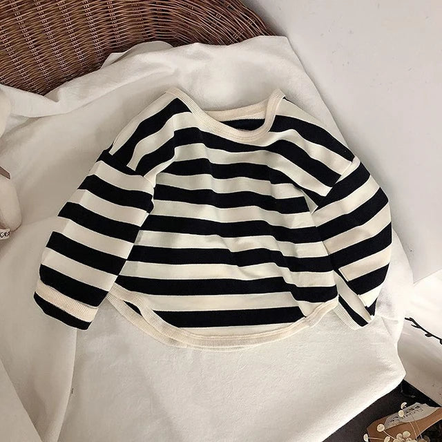 New Fashion Children Boys Long Sleeve Striped T-shirt