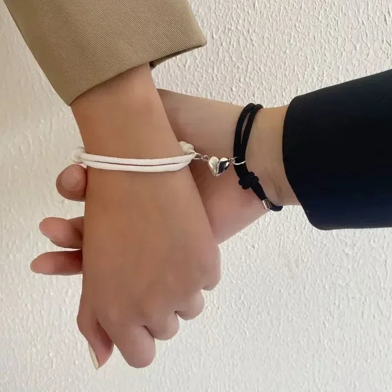 2PCS Black White Bracelets Set