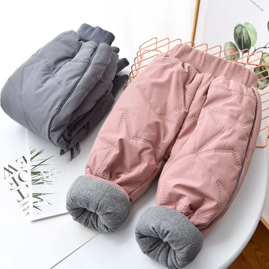 Children Thick Plus Velvet Thicken Denim Pants
