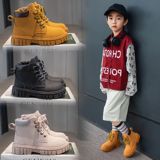 New Fashion Boy Girl Short Boots