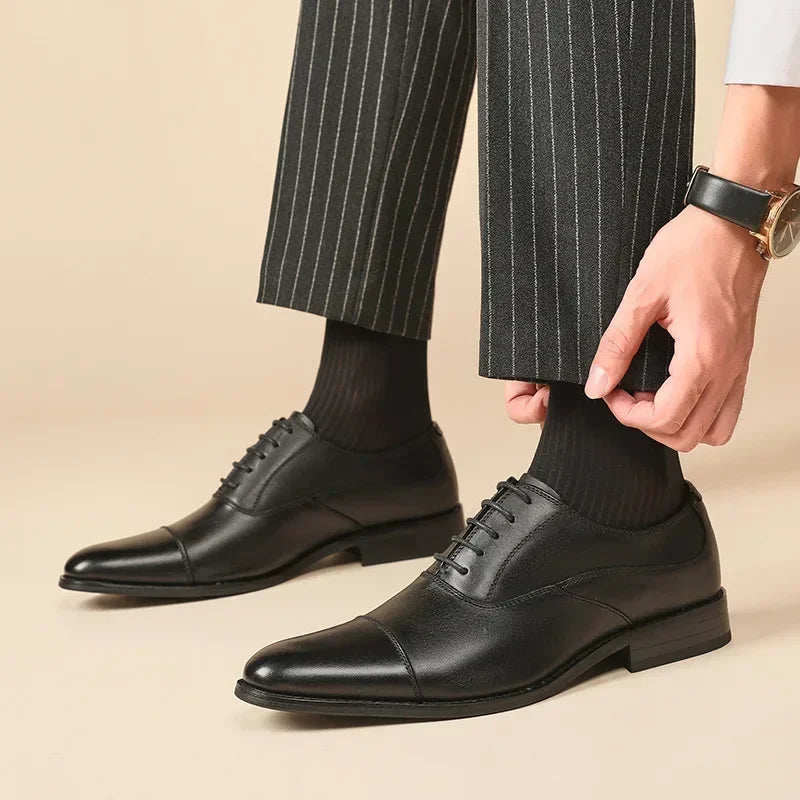 Cowhide Oxford Brogue Shoes
