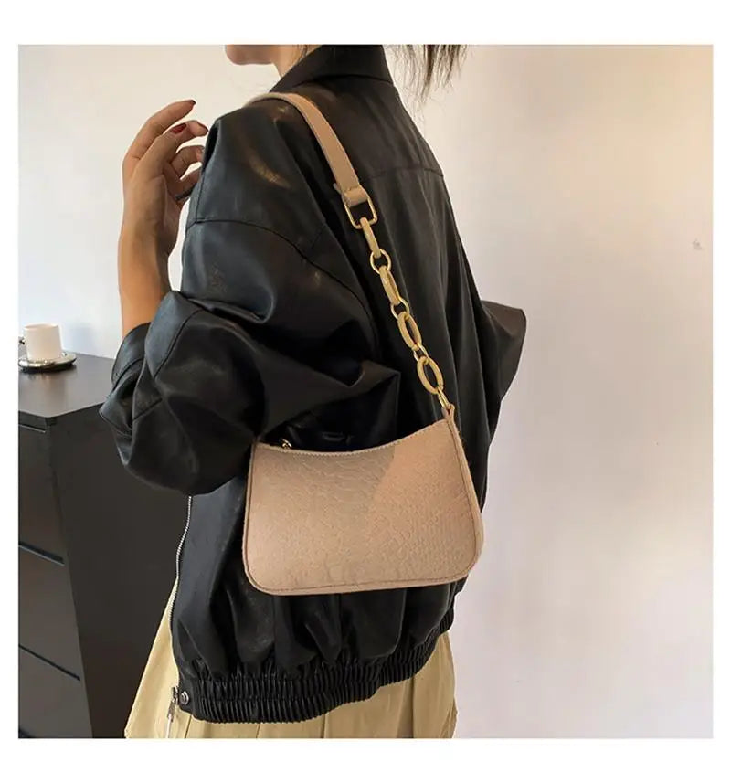Schlichte Schulter- und Crossbody Tasche Retro