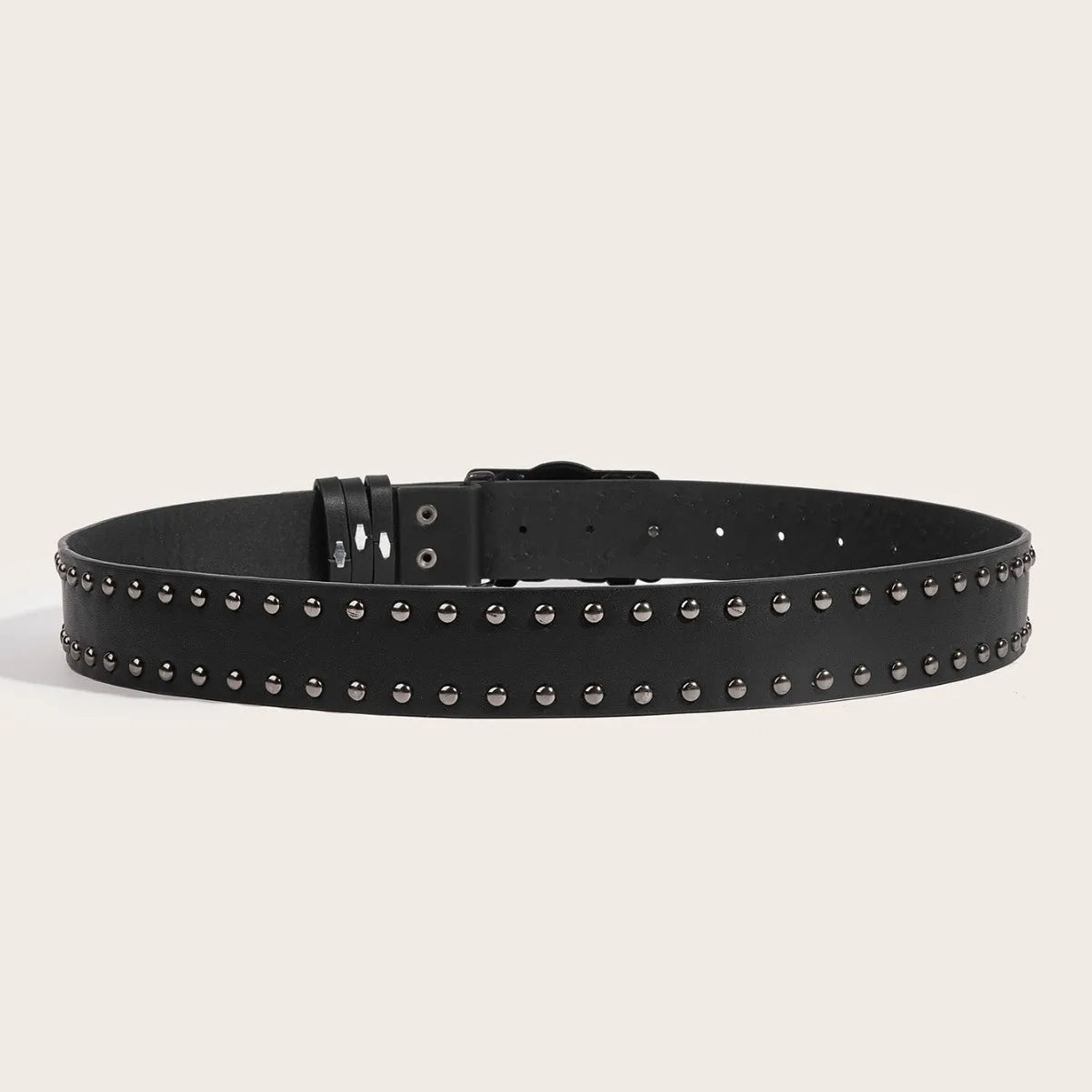 High Quality Luxury Brand Skull  Rivet Waist Belt