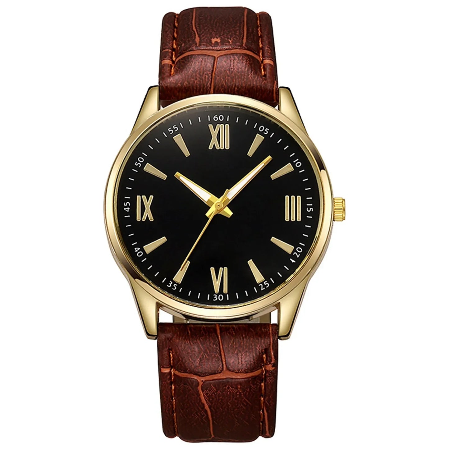 Men Leather Ultra Thin Band Business Wristwatches