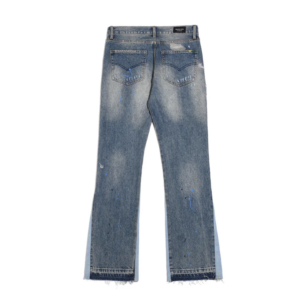 High Street Washes Prints Splashes Ink Retro Jeans