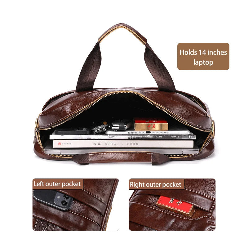 Herren Laptop Aktentasche Aktentasche Arbeit Business Reisetasche