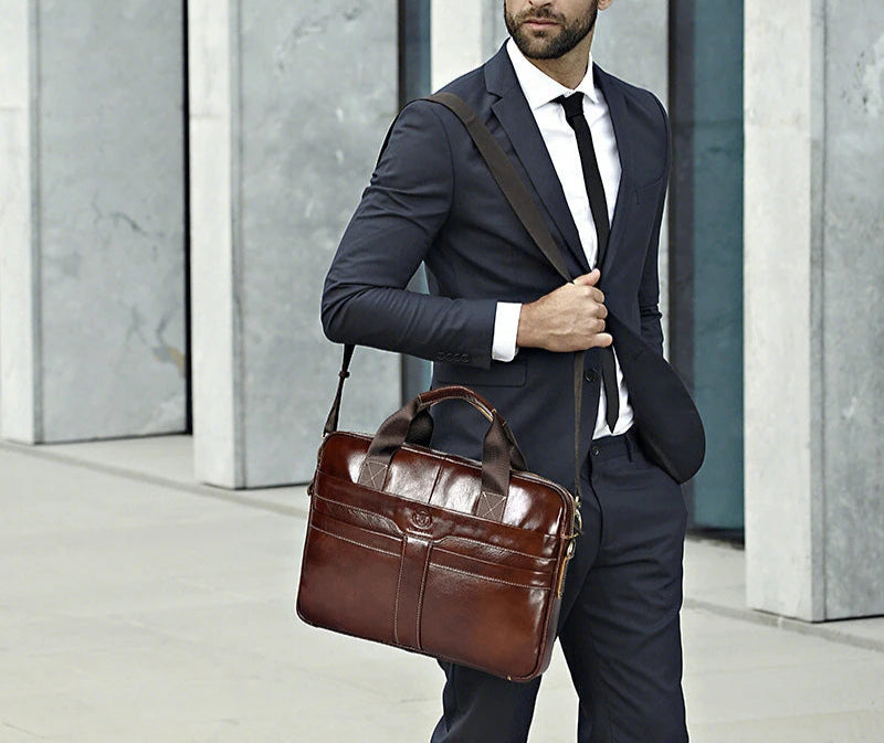 Herren Laptop Aktentasche Aktentasche Arbeit Business Reisetasche