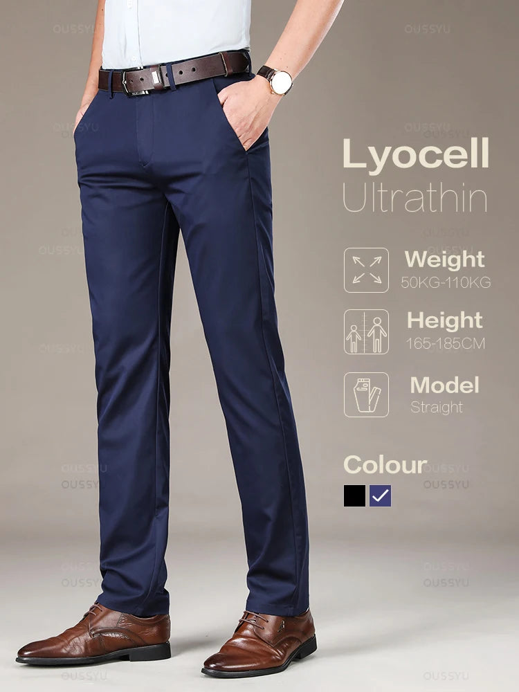 High Quality Luxury Straight Business Suit Pants