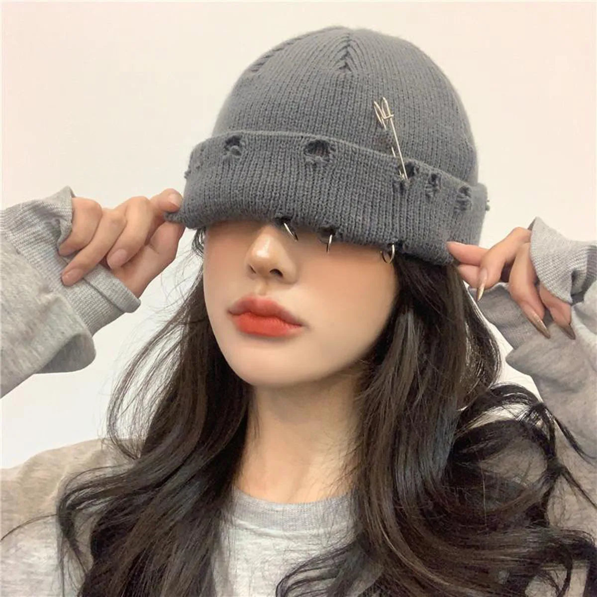 Damenmode, warme, dicke Gorro-Hip-Hop-Kappe