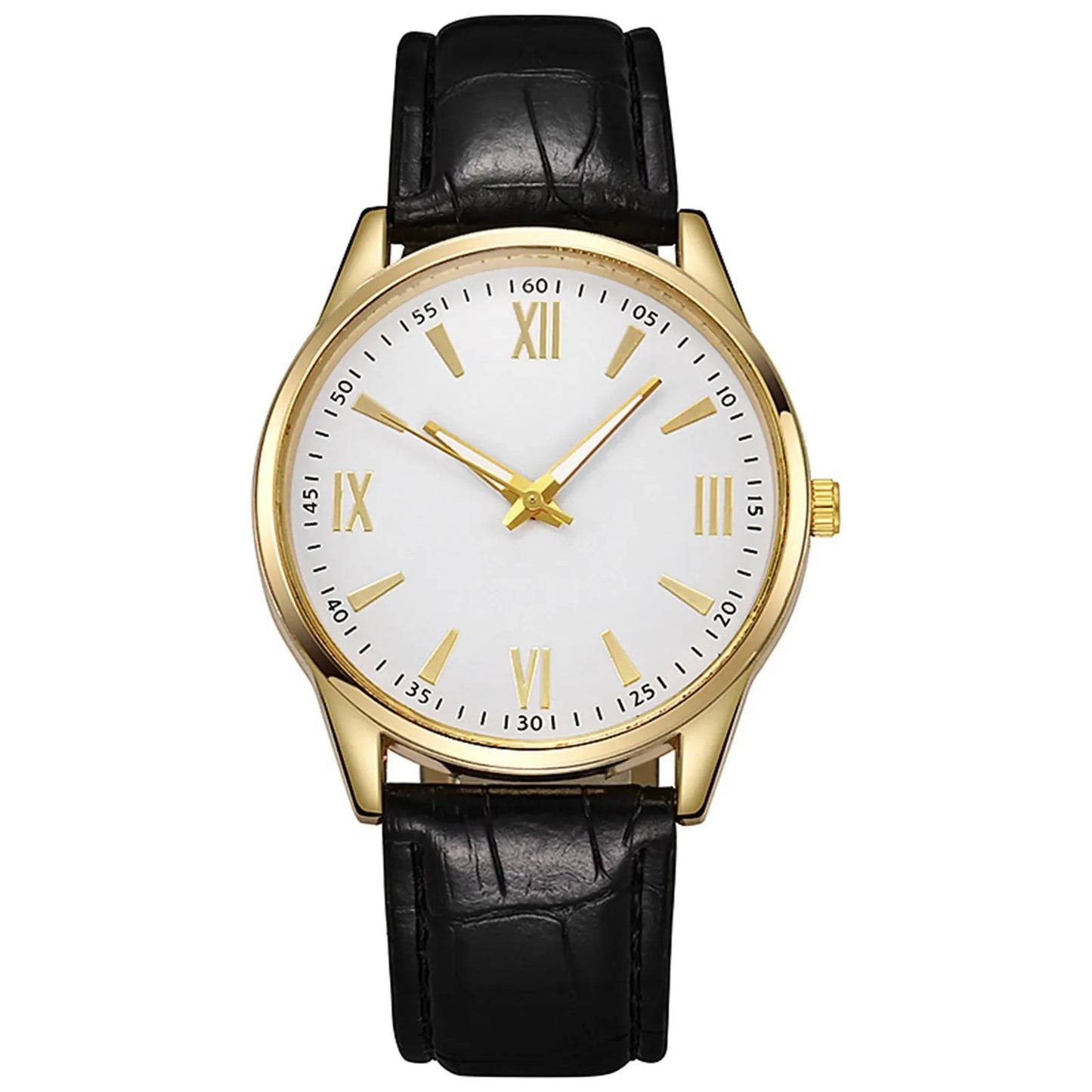 Men Leather Ultra Thin Band Business Wristwatches