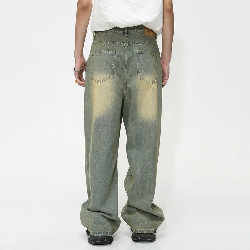 Autumn New Wearproof Straight Tube Denim Pants