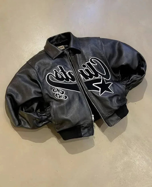 New Hip Hop Retro Letter Embroidered Jacket