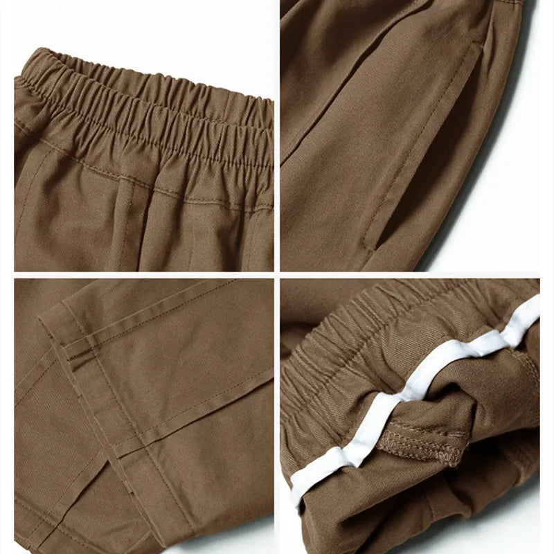 Korean style Kids solid color patchwork Trousers
