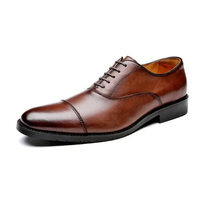 Cowhide Oxford Brogue Shoes