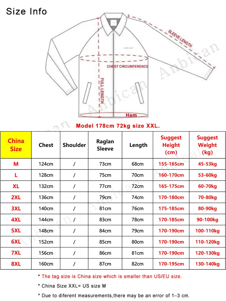 Neu Plus Größe Herren Windjacken Casual JackeXL