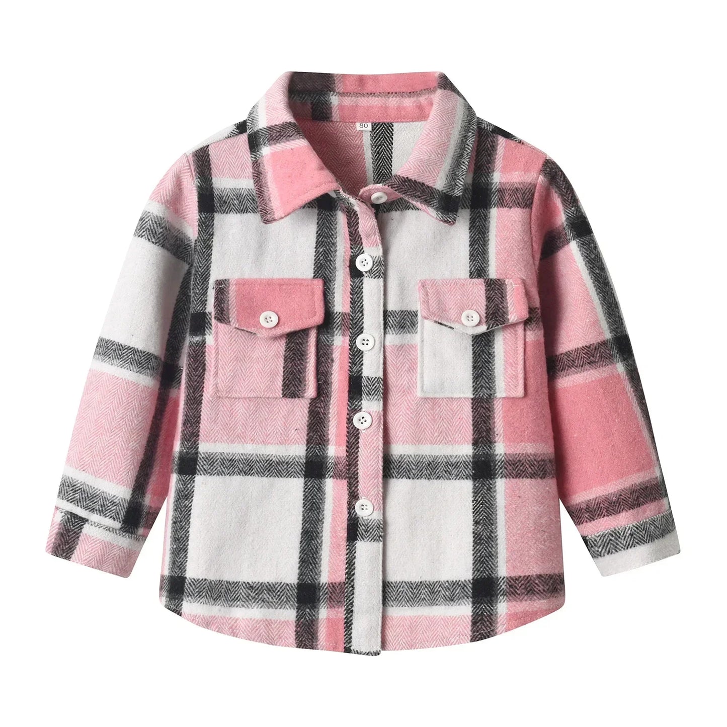 Children's Autumn Plaid Long Sleeved Shirt