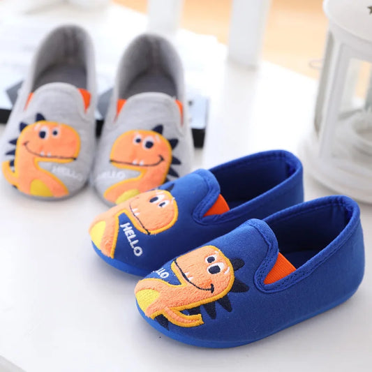 Autumn Winter Boy Cotton Fabric Home Shoe