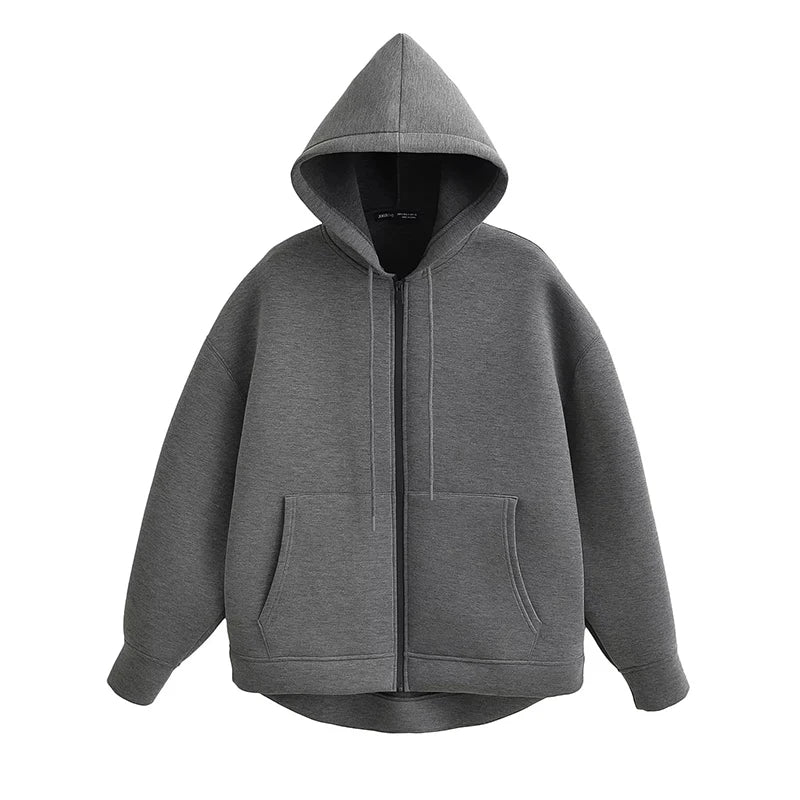 New Women's Zipper Hoodie Jacket