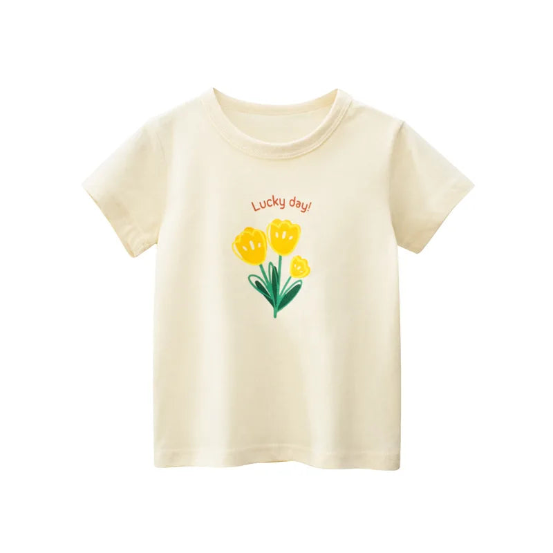 Sommer 2-8 Jahre Kinder Mädchen Shorts Ärmel T-shirts