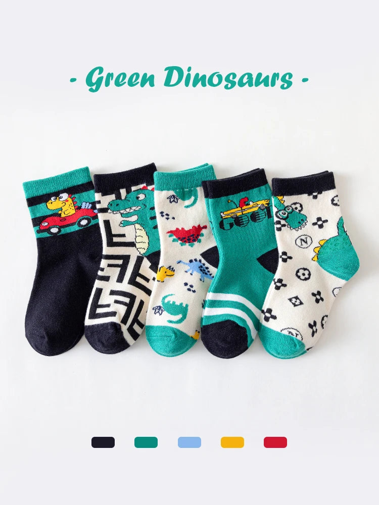 Boy Cartoon Cotton Knitted Sports Socks