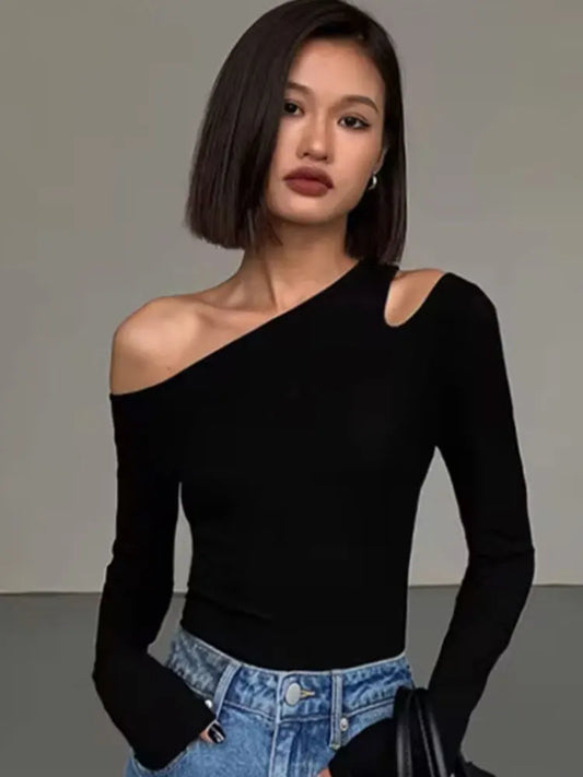 Women Spring New Solid Slim Fit Crop Top