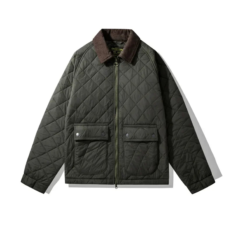 Herren Cordjacke mit langen Ärmeln und Reißverschluss