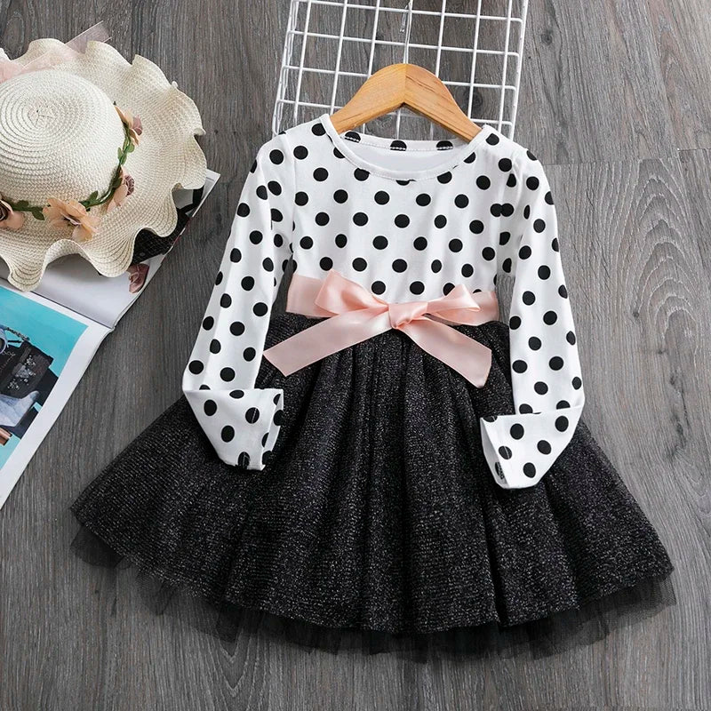 New Long Sleeve Girls Winter Dress