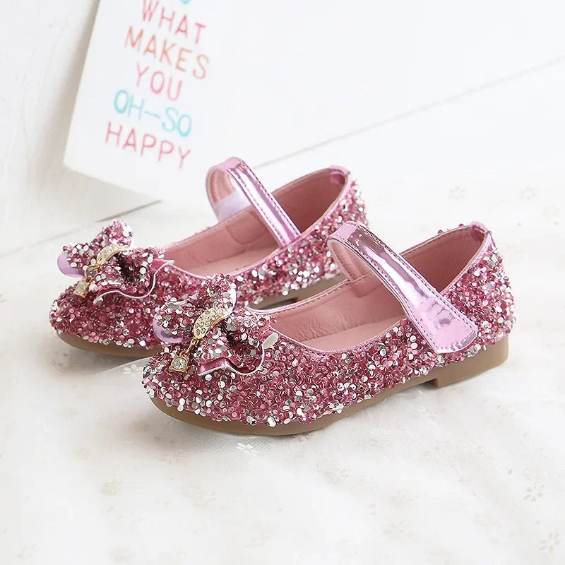 New Kids Glitter Leather Shoes