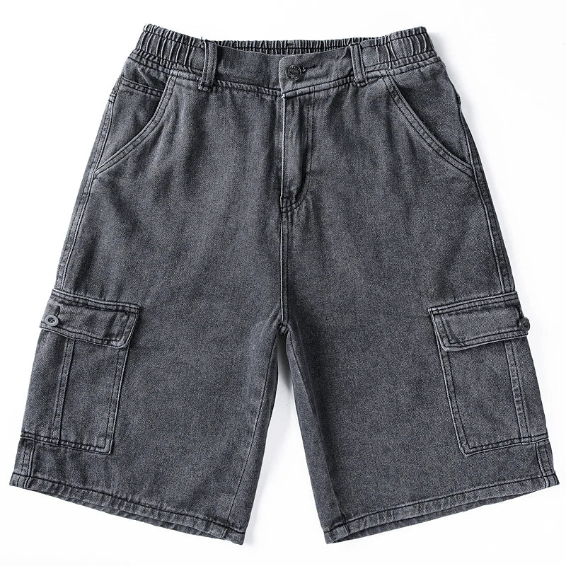 Denim Shorts for Men's Cargo Pants Baggy Bermuda Jeans Male Beach Pants